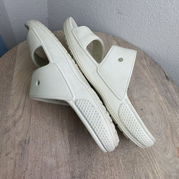 Crocs Womens Mens Unisex Slide Sandals Lightweight Comfort Casual White 8M 10W - Picture 6 of 7